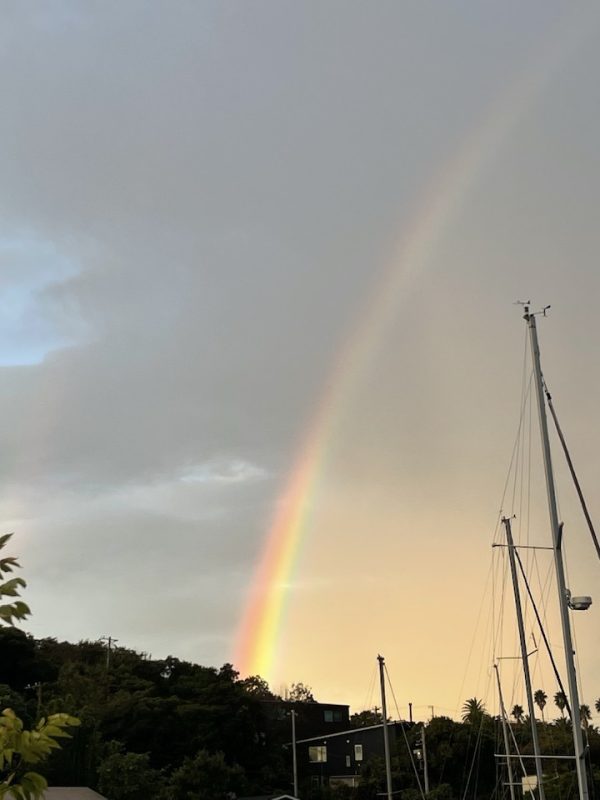 １０月１９日　朝の虹